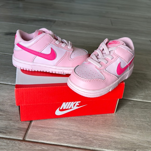 Nike Other - Nike dunk low toddler triple pink sneakers